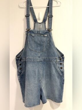 Lee Vintage Modern Denim Shorts Overall Women's Size 2X Blue. NWOT